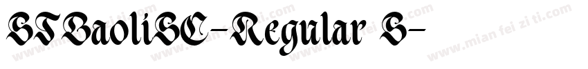 STBaoliSC-Regular S字体转换